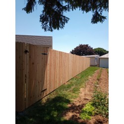 Gate with double strap hinges.