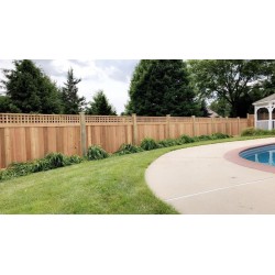 Buckingham Style 6' FRAMED FENCE WITH LATTICE