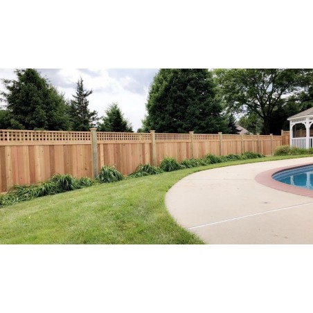 Buckingham Style 6' FRAMED FENCE WITH LATTICE