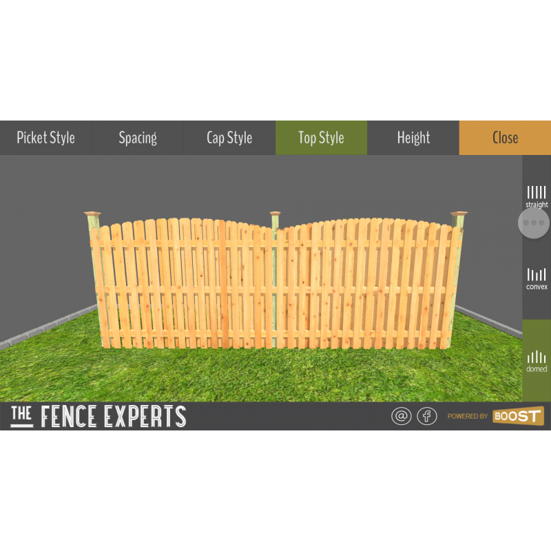 Blackburn Style Convex Shadowbox Fencing Blackburn Style Convex Shadowbox Fencing