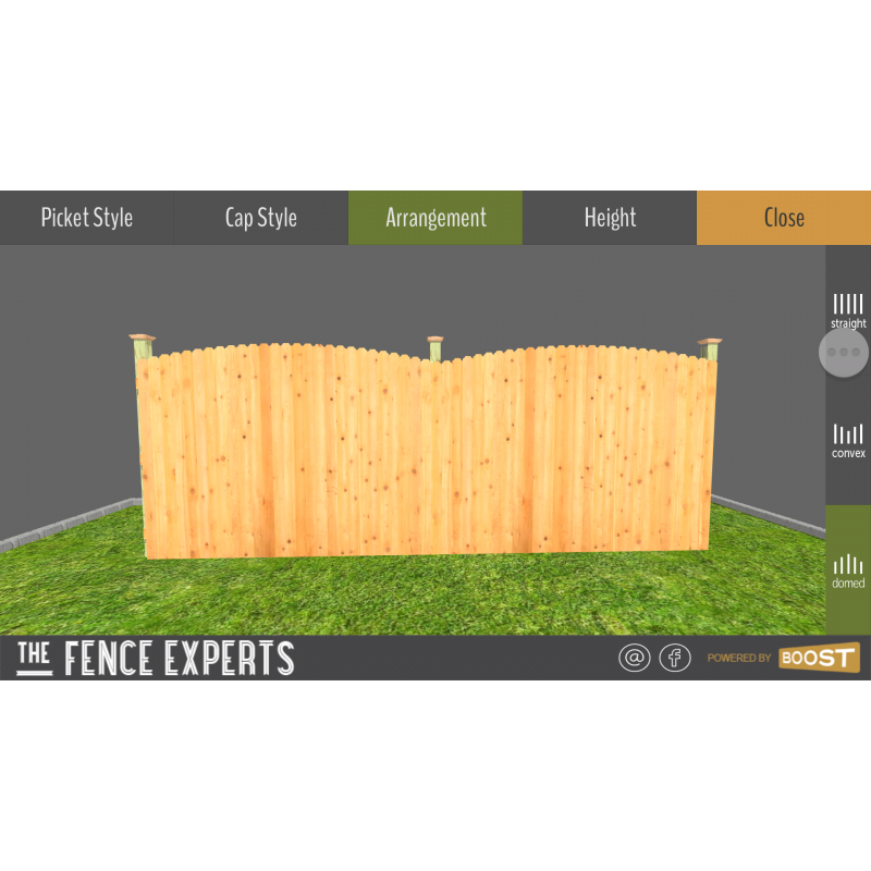 Liverpool Style Convex Solid Board Fence Liverpool Style Convex Solid Board Fence