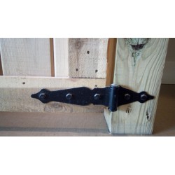 8" Ornamental Half-Strap Hinge