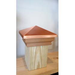 Red Cedar Copper Clad Cap - 4"x4"